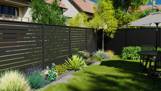 DuraPost SLEEK® fence in half privacy, half screen