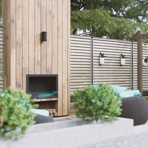 DuraPost metal fence post in anthracite grey