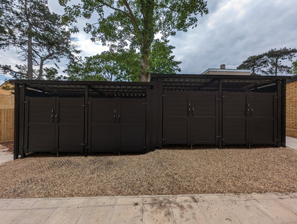 Image of durapost Bin stores using Durapost SLEEK aluminium range