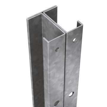 Commercial 4m Galvanised Steel Fence Post