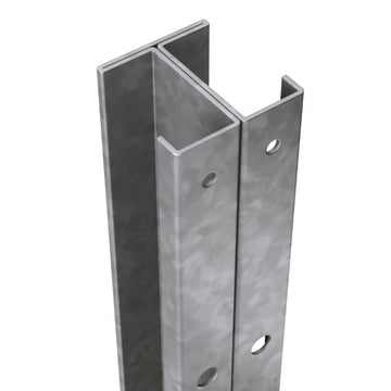 Commercial 2.4m Galvanised Steel Fence Post