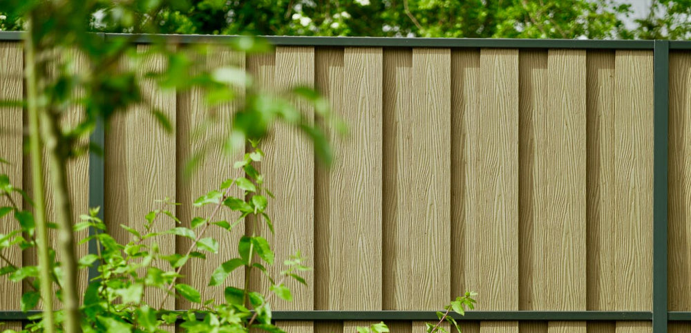 DuraPost Vento composite fence panel in natural