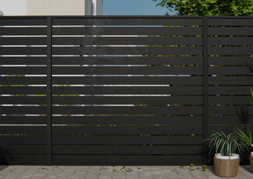 DuraPost® SLEEK ALUMINIUM SCREEN PANEL (PACK 5 BOARDS) | 1.82M X 0.6M BLACK